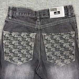 SouthPole Jeans Youth Boys Size 7x‎ Dark Wash Black With Fade Y2K Grunge